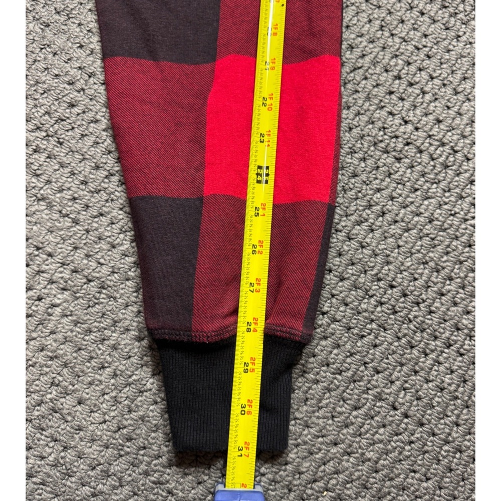 Lazy One Sleep Hoodie Women S/M Red Black Buffalo Plaid Longline Loungewear 0143 - Picture 5 of 10